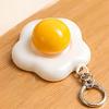 Mini Gourmet Keychain Decompression Toy Anxiety Relief Toy Fried Egg Burger Sushi Avocado Durian Pendant Bag Backpack Decor