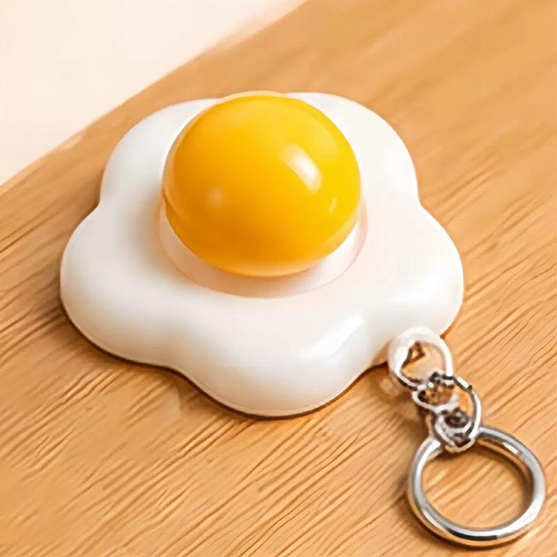 Mini Gourmet Keychain Decompression Toy Anxiety Relief Toy Fried Egg Burger Sushi Avocado Durian Pendant Bag Backpack Decor