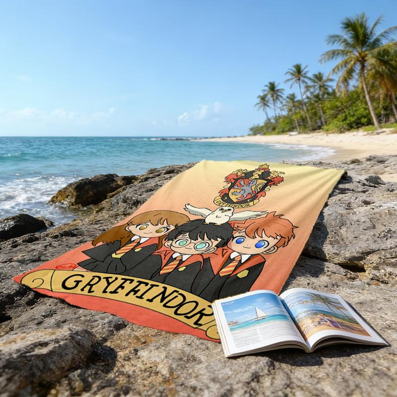 Ultra-Soft Beach Towel with Harry Potter Theme,Ideal for Pool - Camping, Diving - Perfect Travel Essential, Vibrant Beach Towel.