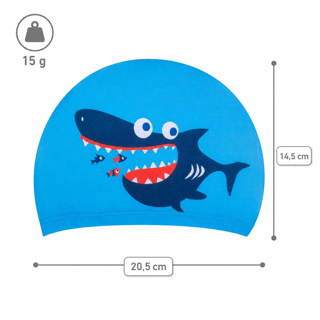 Aqua-Sport Czepek Junior Polyester Printed Shark Blue As8630