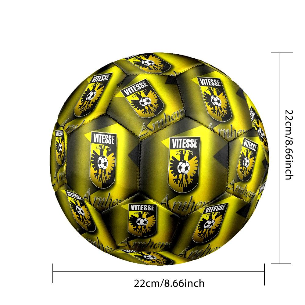 SBV Vitesse ArnhemSoccer Ball Colorful All Ages Machine Stitched PVC Competition Ready Durable High-Bounce