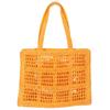 Tory Burch 158040 Ella Hand Crochet Small Tote Bag yellowUsed