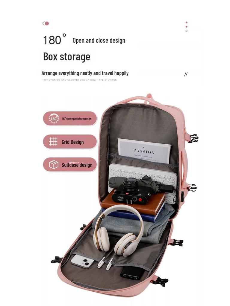 Versatile Large Capacity Travel Backpack & Trolley Bag - Perfect for Business, Commuting, and Laptop Storage