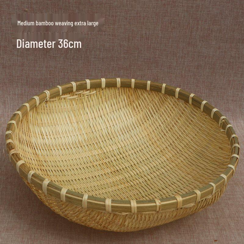 Bamboo Woven Multifunctional Basket: Rice Washer, Fruit Drainer, Vegetable Basket, Steamed Bun & Storage Solution