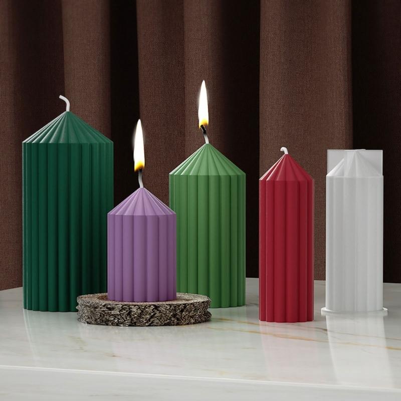 Zylinderkerzen-Silikonform zur Kerzenherstellung, Säulen-Aromatherapie-Kerzenharzform, Epoxidharz-Gussform für Seife