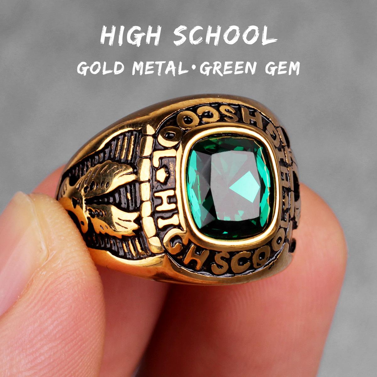 

Stainless Steel Men Rings Rhinestone High School Eagle Punk Hip Hop for Biker Male Boyfriend Jewelry Creativity Gift Wholesale 13