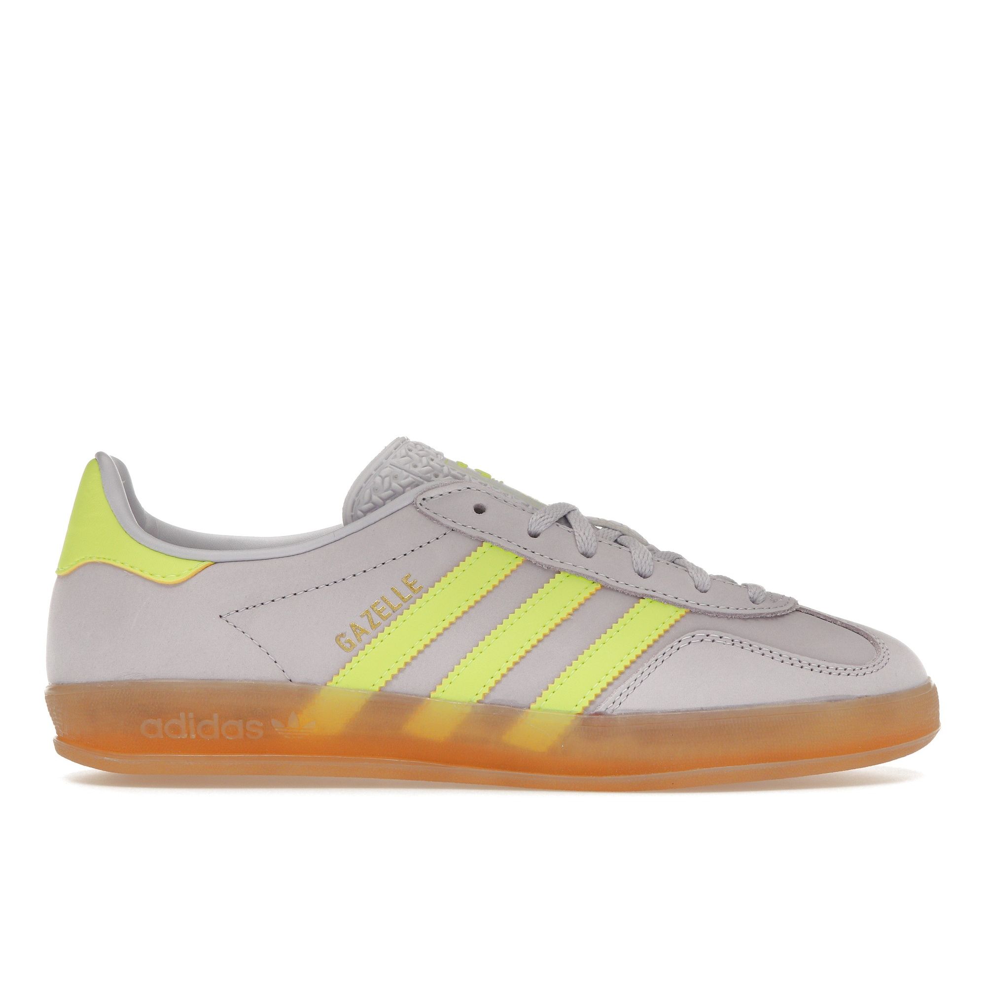 

adidas Gazelle Indoor Silver Dawn Solar Yellow Women Sneakers Purple Gum IH5492