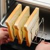 Porta toast in acciaio inossidabile - Griglia per pane multi-scomparto per servire toast, panini e colazione (Design salvaspazio)