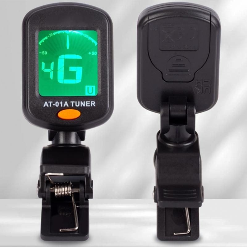Portable Guitar Clip‑on Tuner Violin Ukulele Tuner Universals Digital Electronic Tuner Guitar Accessory Enduring