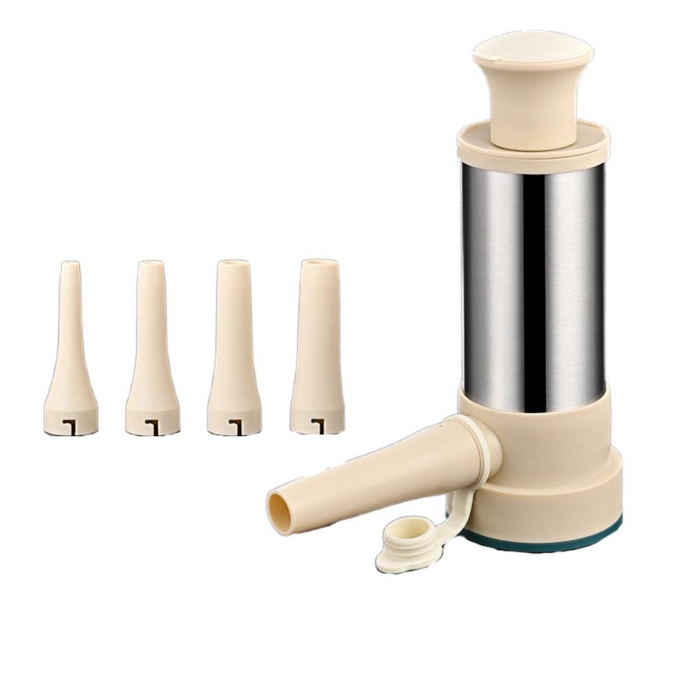 

Stainless Steel Sausage Filler with 4 Nozzle Meat Stuffing Kitchen Kit Sausage Enthusiasts Stainless Steel