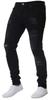 Petite de Français Distressed Skinny Jeans, Motorradhosen, Militärhosen, Distressed Jeans, Herren Denim Skinny Hosen, D-18 (Schwarz, Größe 06 XXXL)