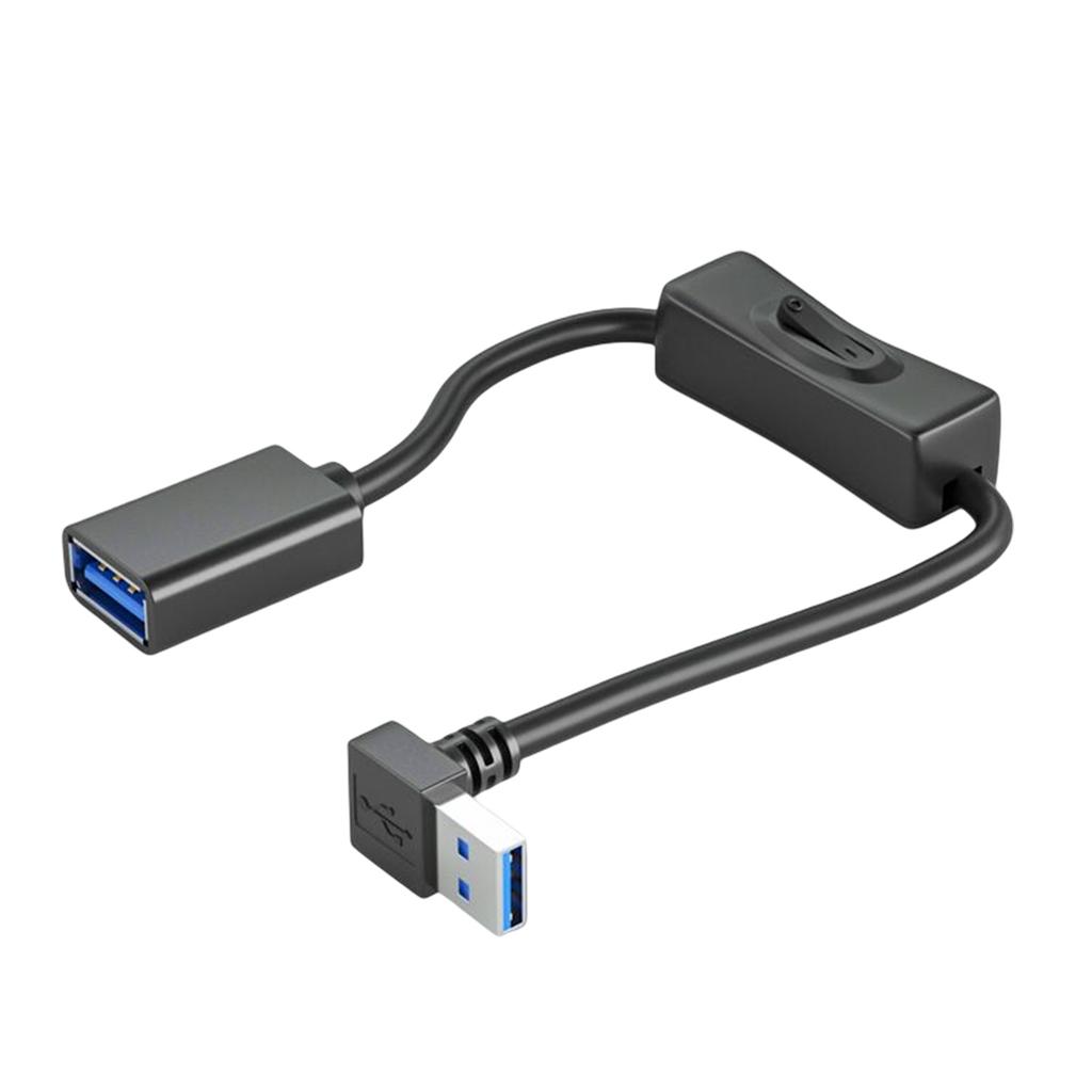 Удлинительный кабель USB USB 3.0 удлинитель с переключателем, прямоугольный для ноутбука, USB-лампа, быстрая скорость, удлинительный кабель USB 3.0
