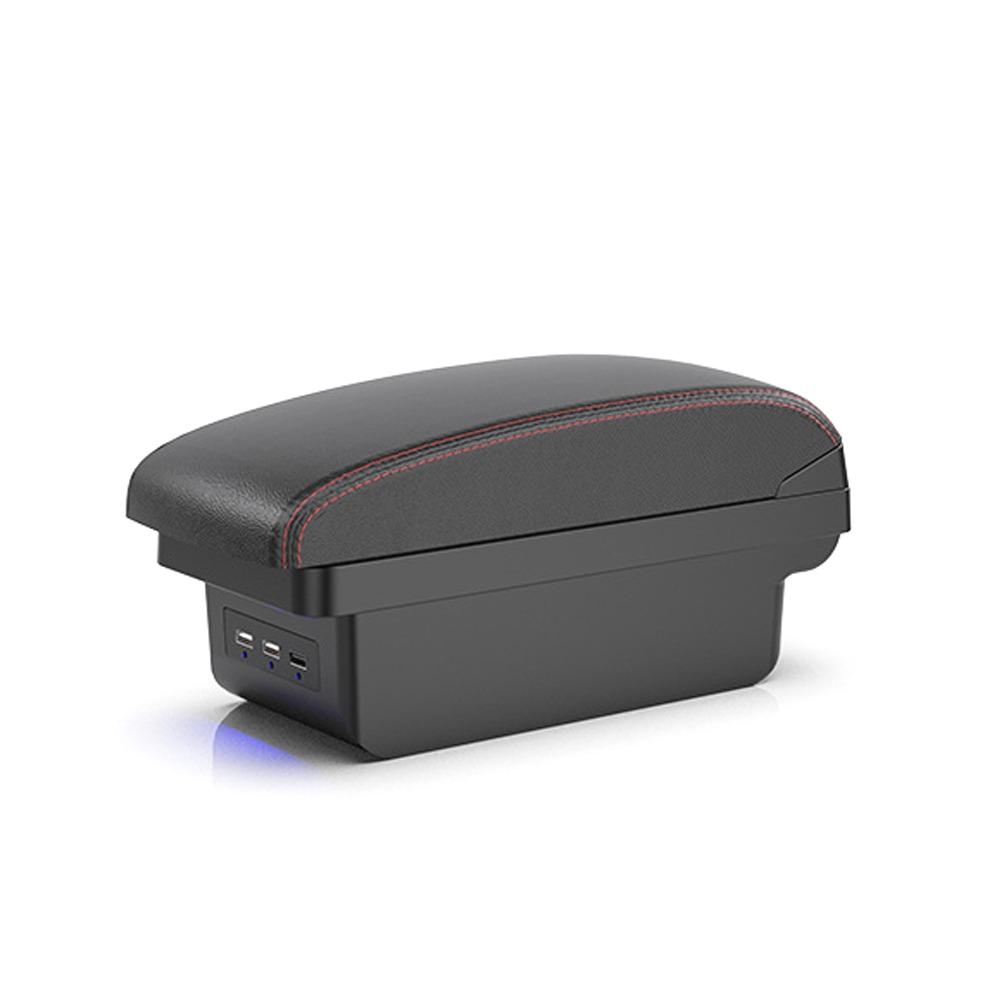 Car Armrest Box Center Console Storage Organizer Box for Peugeot 2008 2019-2025 208 Retrofit Parts with USB Charging Interface