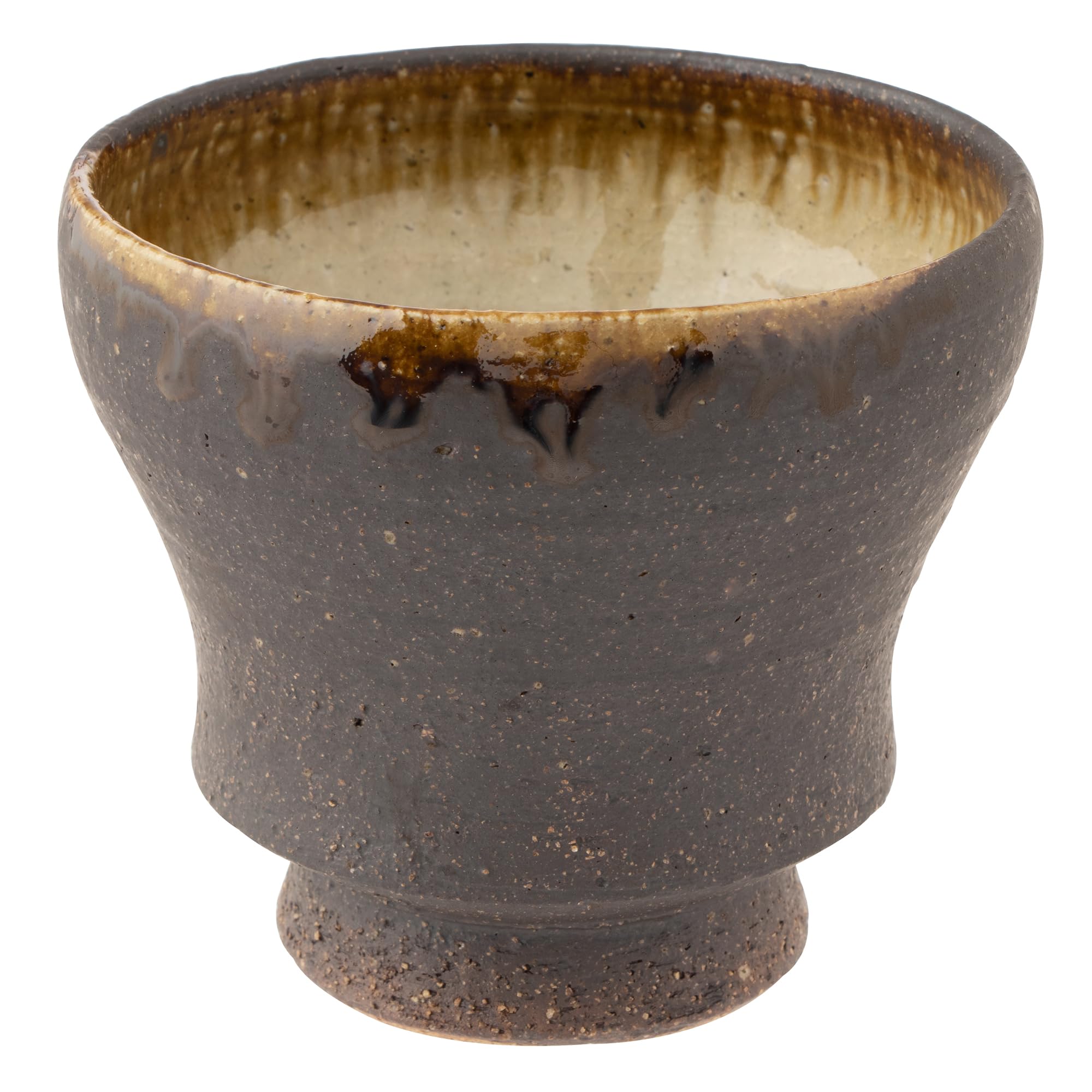 

Marui Seito Shigaraki ware Hechomon soup bowl Capacity 350ml Brown tag approx. MR-3-4007