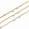 1/2Meters Sequins Chain Necklace Gold Color Chain Metal Copper Cable Chains Findings for DIY Bracelet Jewelry Making Supplies