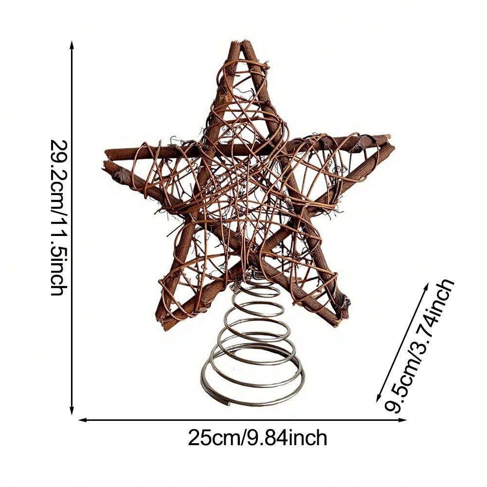 

Easy To Install Christmas Tree Ornament Pentagram Decoration not glowing