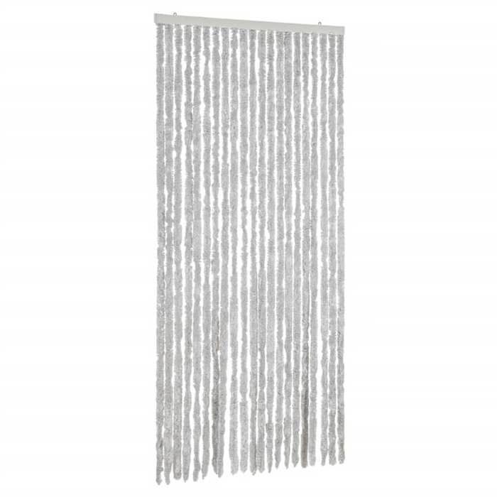 VidaXL Fly Curtain, Insect Screen with Hook, Adjustable Length and Width Door Curtain, Grey 90x220 Cm 377349