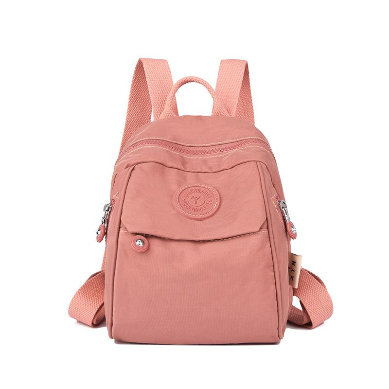 Large Capacity Student Schoolbag Women's Backpack Lightweight Water-repellent Nylon Commuter Travel Bag