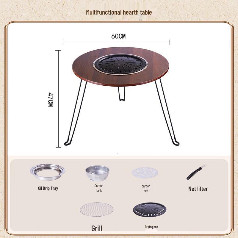 OEING Portable Charcoal BBQ Grill Table 1