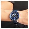 Casio CASIOEDIFICE series 100 meters waterproof quartz movement leather strap Japanese and Korean watch men's watch blue dial EFR-552L-2AV
