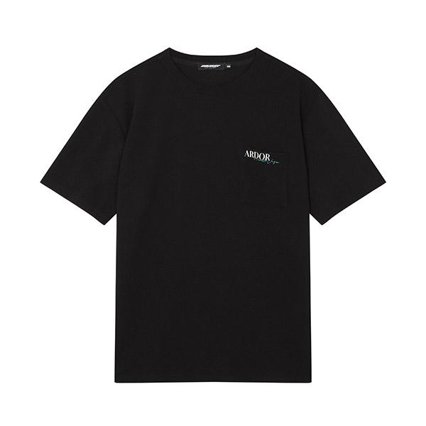 JAMBANGEE Men'S) Embossed Pocket T-Shirt (Semi-Oversized)_An2Wts306-Bk