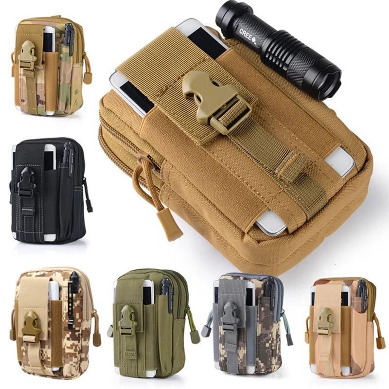 Tactical Camouflage Waist Pack For Men Outdoor Travel Multi Function Waterproof Phone Holder