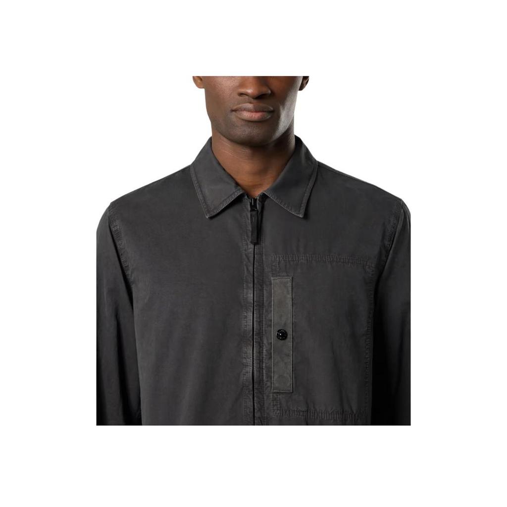 STONE ISLAND Washed Vintage Zip Jacket Men Jackets Carbon-Black K1S151200032S00WN-V0165