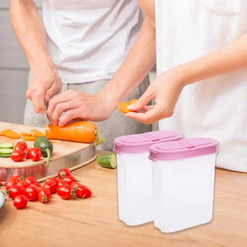 Plastic Durable Sealed Seasoning Box Storage Supplies Seasoning Box Large Capacity for Cooking