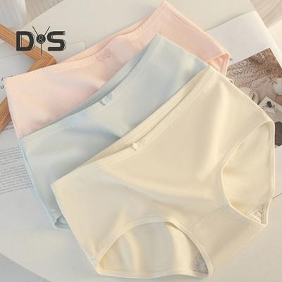 Damen-Unterwäsche aus Baumwolle, niedrige Taille, vollständige Abdeckung, Höschen mit Schleifenverzierung, weicher Stretch-Damenslip