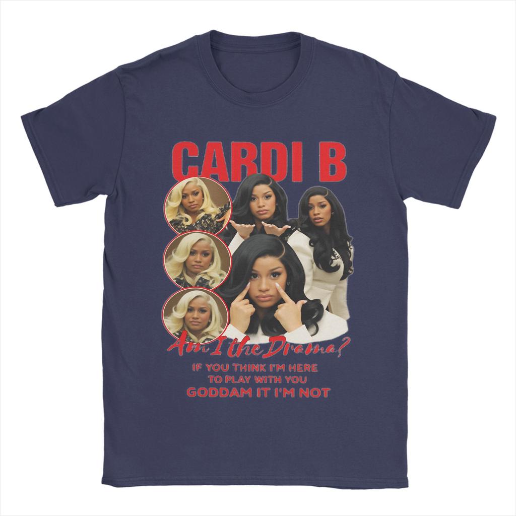 Cardi B Am I The Drama 2026 Art TShirts for Unisex Creative Cotton Tees Round Collar Short Sleeve T Shirts Gift Tops