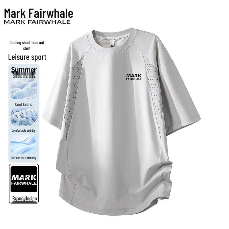 Mark Fairwhale Men's Ice Silk Breathable Quick-Dry Short Sleeve T-Shirt