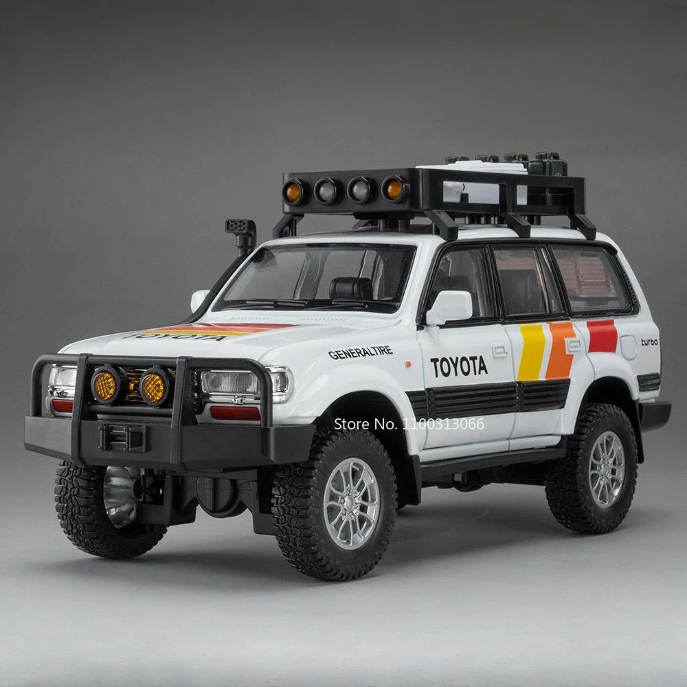 1:24 G63 6X6 Land Cruiser LC80 Cars Toys Models with Light Music Pull Back Miniature Vehicles Doors Opened Off-road Kids Gifts