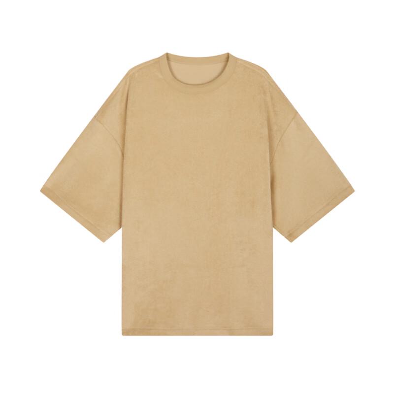 CROQUIS Men's 2024 Autumn Loose Fit Round Neck Cotton Blend T-Shirt