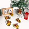 6pcs Golden Bell Pendant Christmas Tree Bowknot Angel Stage Set Bell Pendant Hanging Decorations On Home Garden Doors Christmas