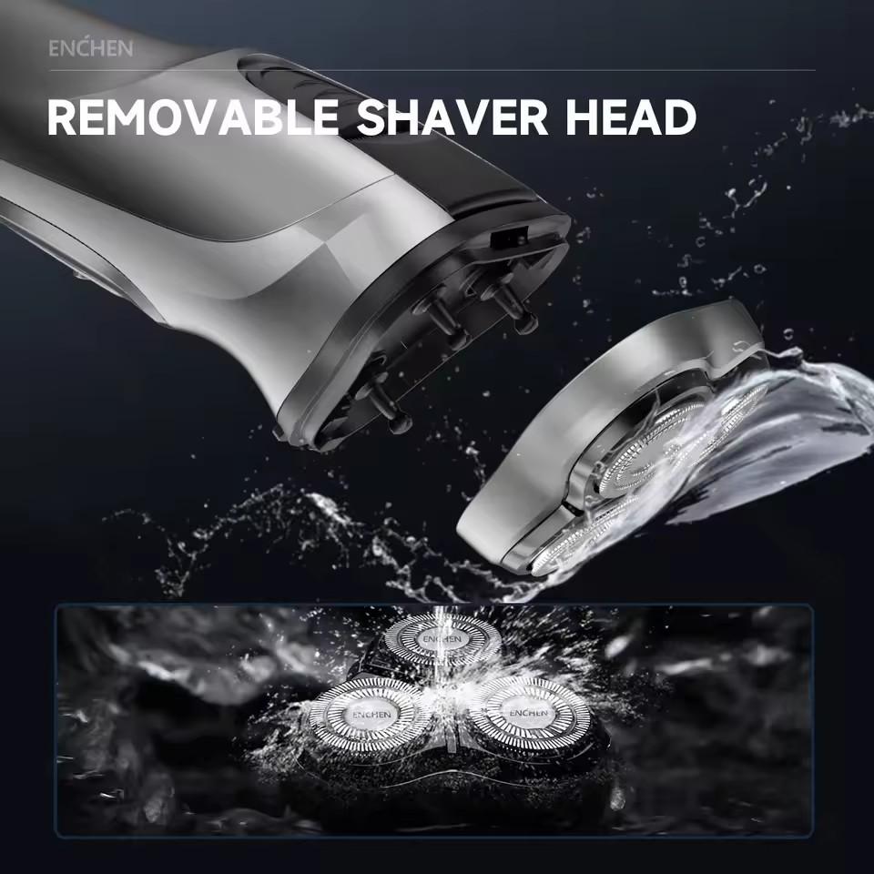 Xiaomi ENCHEN Blackstone Electrical Rotary Shaver 3D Floating Blade Washable Type-C USB Rechargeable Shaving Beard Machine