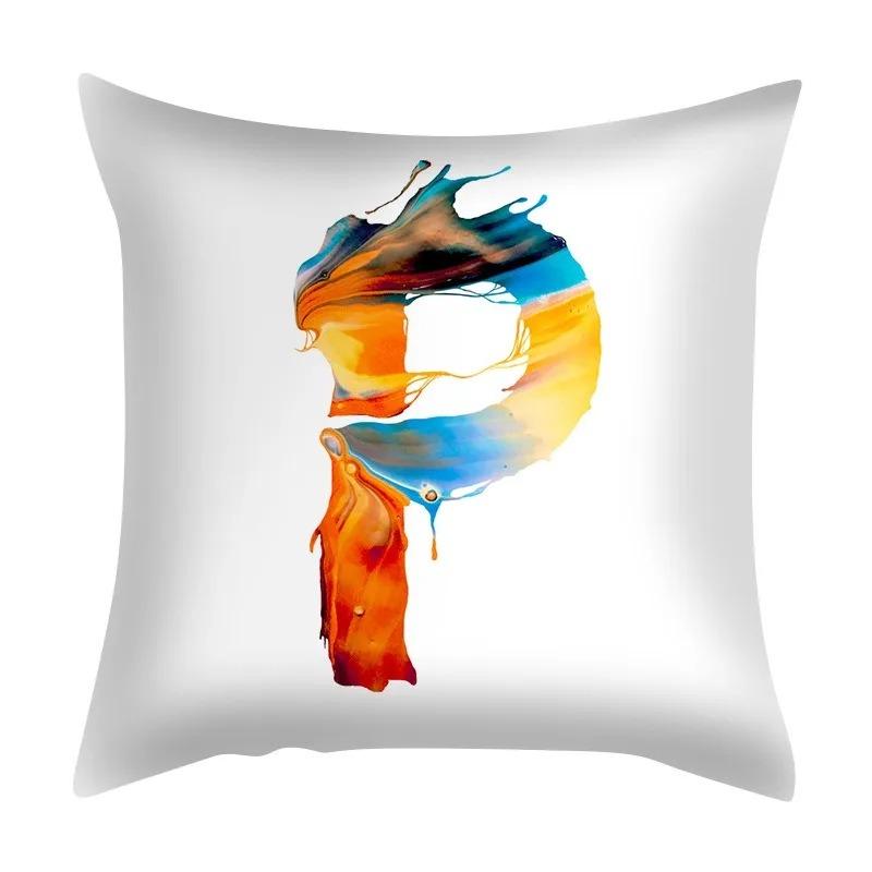 Colorful Creative Letter Decorative Pillowcase Living Room Office Home Pillowcase Car Ornaments
