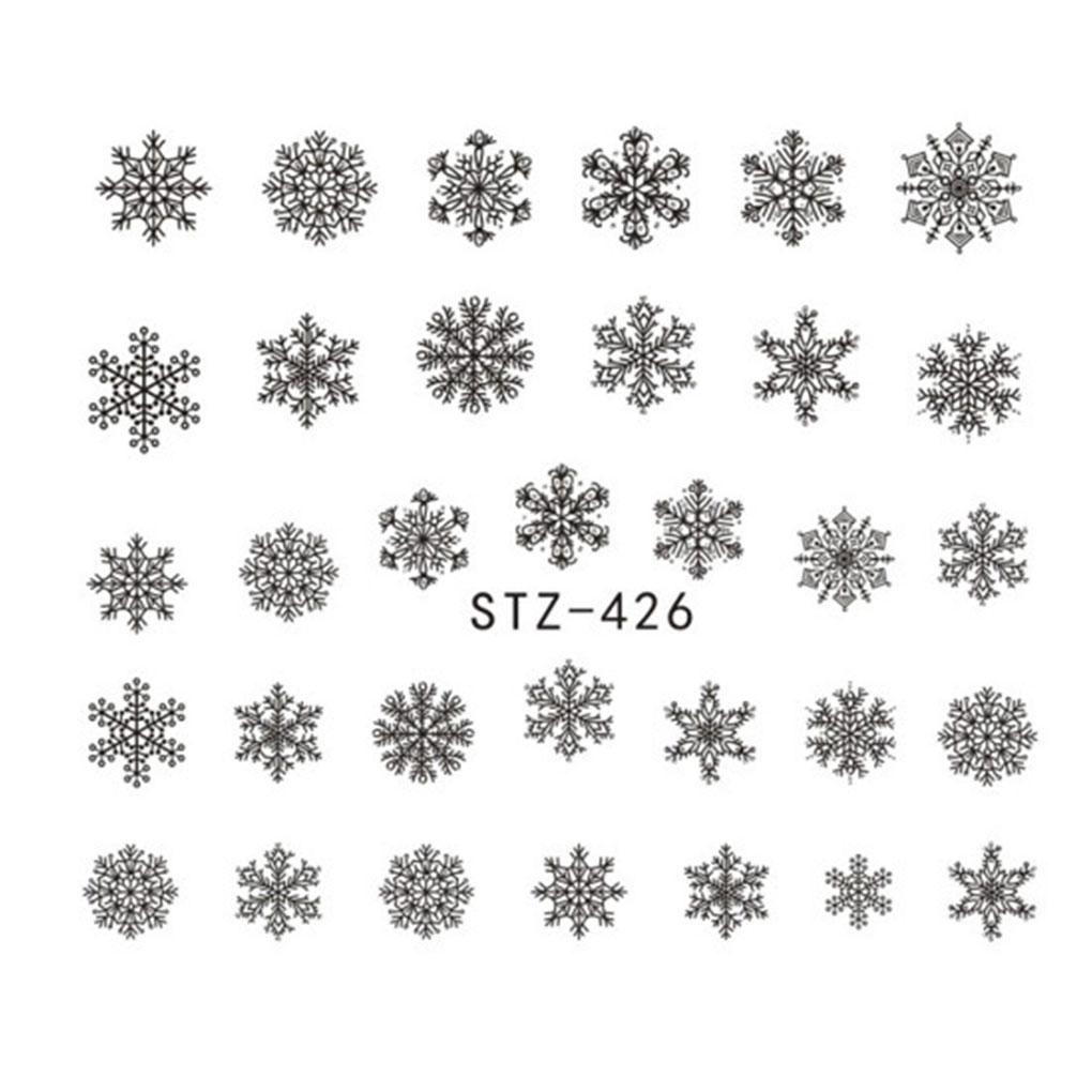 Weihnachten Schneeflocken Aufkleber Blumenwickel Kunst Abziehbilder Tattoos Party Maniküre Werkzeug