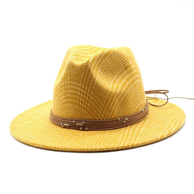 Wool British Retro Jazz Top Hat, Men'S And Women'S Big-Brimmed Top Hat, Felt Hat