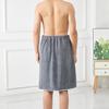 Men Bath Towel Absorbent Quick Dry Bath Wrap Towel with Secure Buckle And Pocket for Gym Spa Sauna Shower