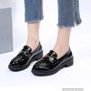 Women's new small leather shoes in spring and autumn, women's muffin soles, lazy people pedal single shoes with one foot
