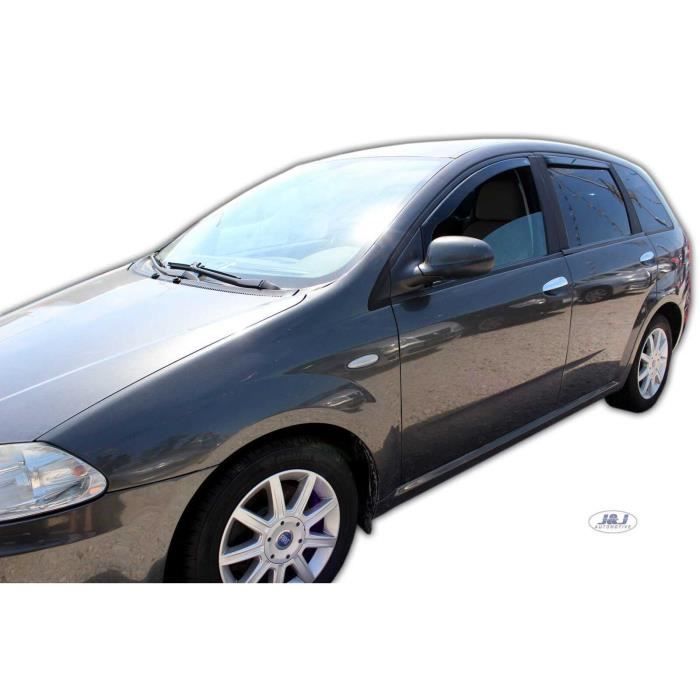 Déflecteurs d'air - J&amp;J AUTOMOTIVE - Fiat Croma 2005-2011 - Fumé - Acrylique renforcé - Installation facile