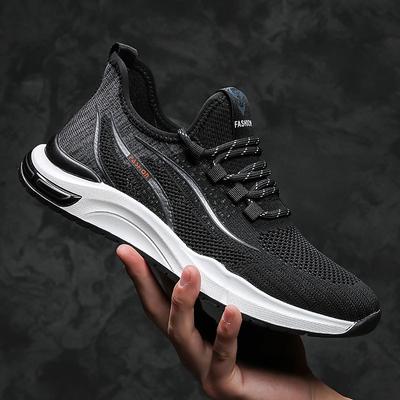Men's Non Slip Fly Woven Mesh Shoes Men's Trend Versatile Men's Shoes Breathable Sports Style Casual Shoes Men's Style