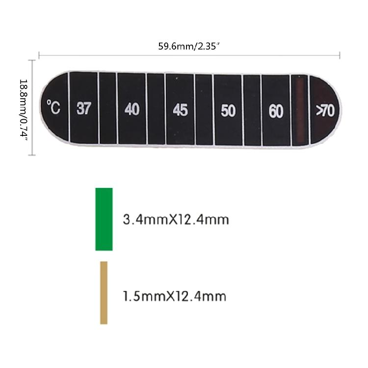 Color Changing Temperature Tag for Metal Milk Jugs Brewing Thermometer Strip