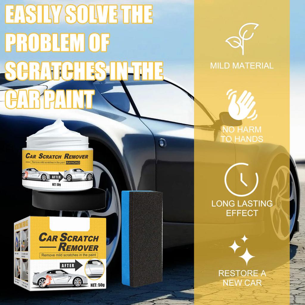 Vehicle Scratch Removal Cream with Applicator Rubbing Compound Easy To Use Scratch Remover Scratch Eraser for Paint Care