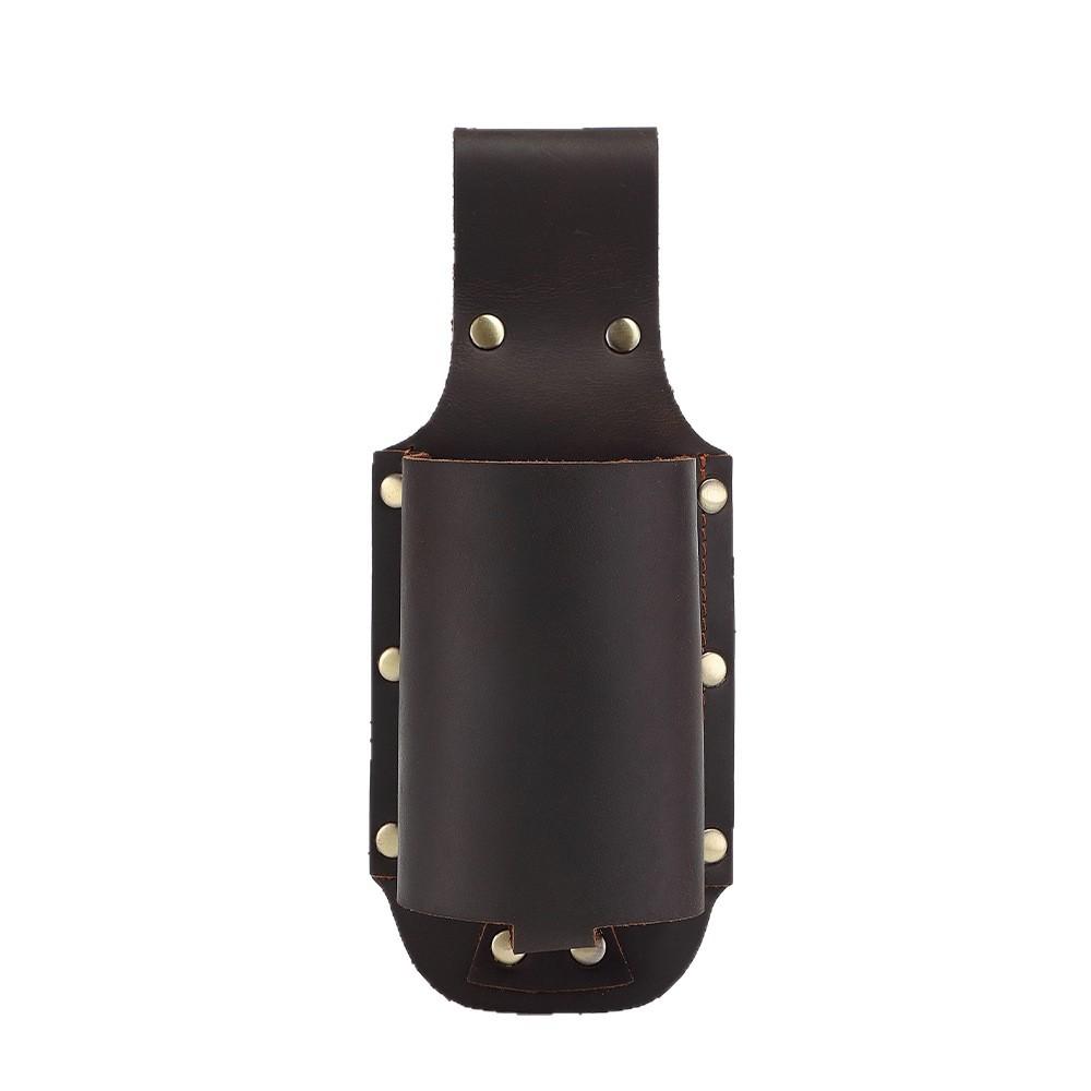 Head Layer Cowhide Outdoor Camping Hiking Portable Waist Hanging Leather Beer Bottle Cup Cover Creative Mineral Water Waist Hanging Bag