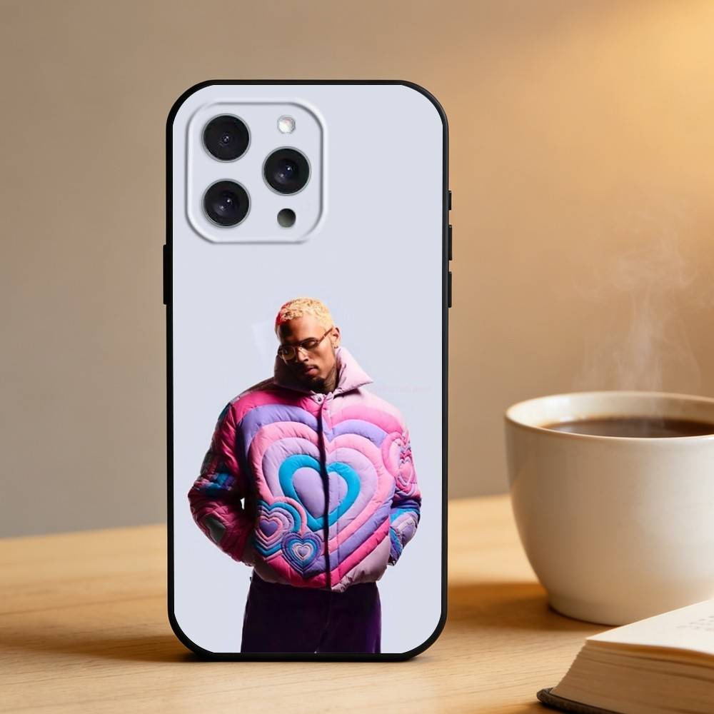 C-Chris Brown A-American Rapper  Phone Case For iPhone 16,15,14,13,12,17,Pro Max,Plus Silicone Black Case