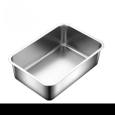 304 Stainless Steel Deep Rectangular Food Tray
