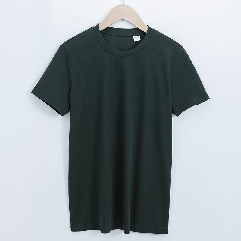 2026 High-Quality Double-Sided Liquid Ammonia Mercerized Cotton T-Shirt for Women, Summer Pure Cotton Versatile Round Neck Short Sleeve