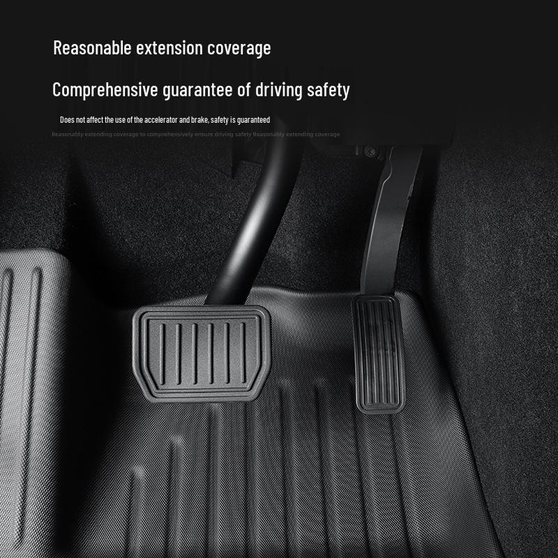 Tesla Model YL TPE Floor Mats with Full Coverage & Threshold Protection