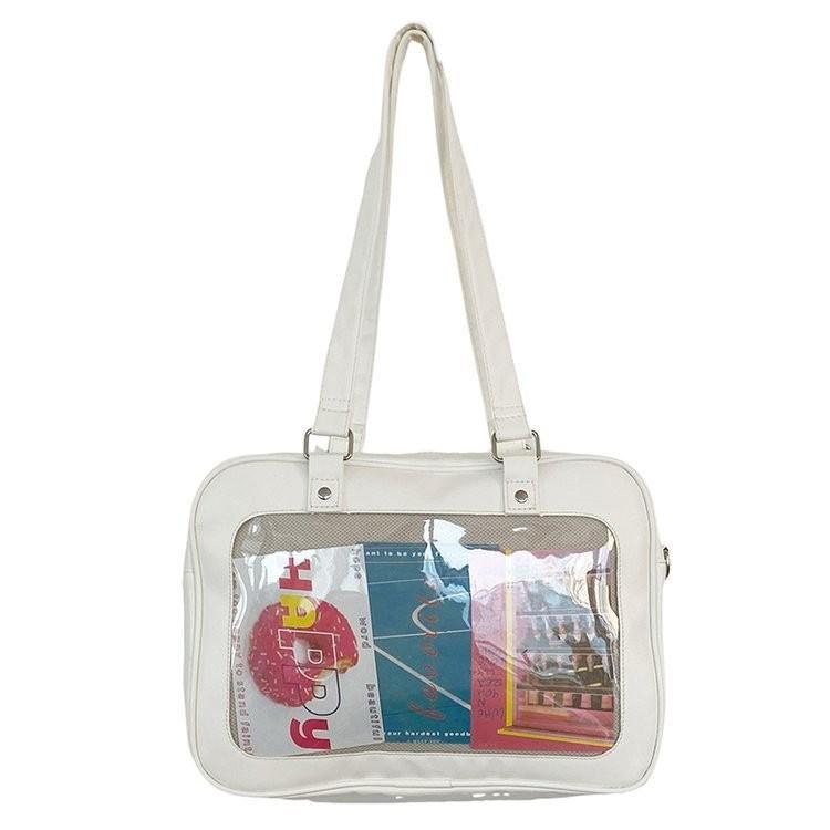 

Очаровательная Красочная Большая Сумка-Тоут Для Девочек Мягкий Повседневный Желейный Дизайн Водонепроницаемый Стиль Кроссбоди белый